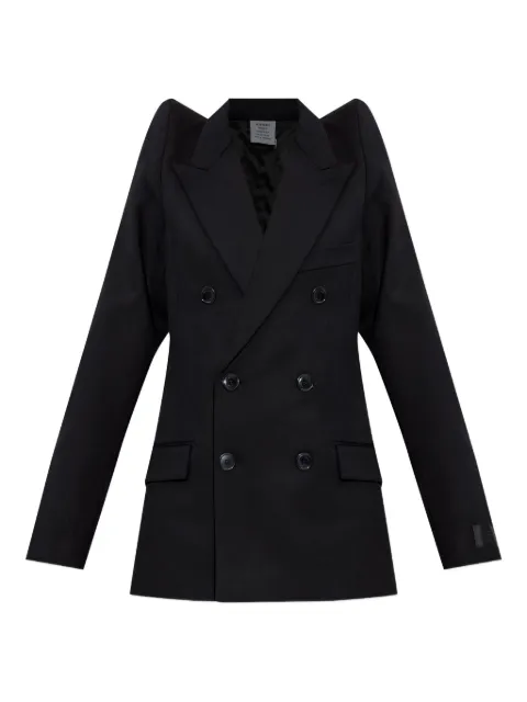 VETEMENTS padded-shoulder double-breasted jacket Black UH76TJ600B