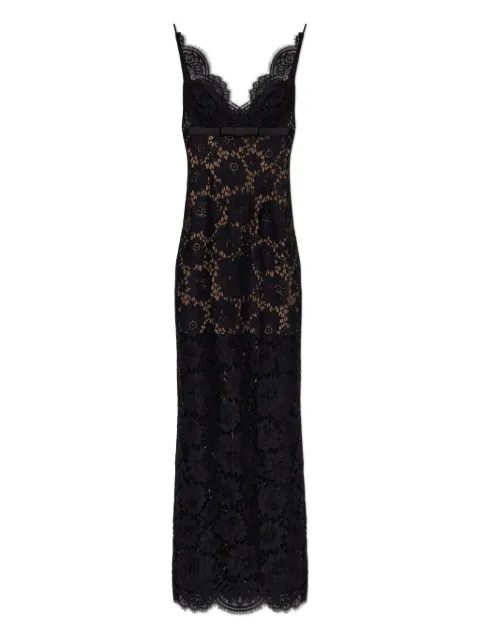 Self-Portrait floral-lace maxi dress Black AW25096XB