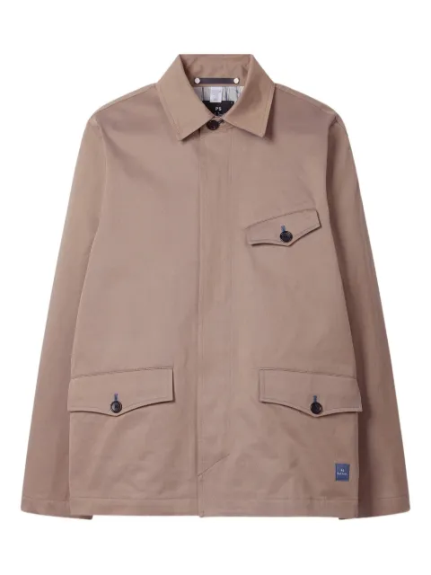 PS Paul Smith zip-detail flap-pocket jacket Neutrals M2R462ZT22420