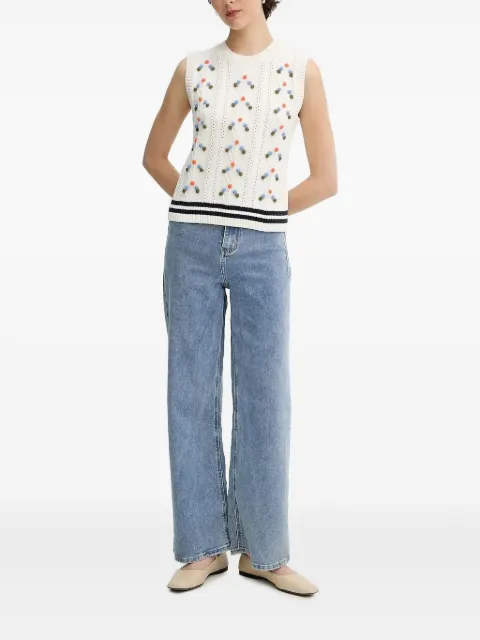 PS Paul Smith cable-knit pom-pom vest White W2R592NT31335