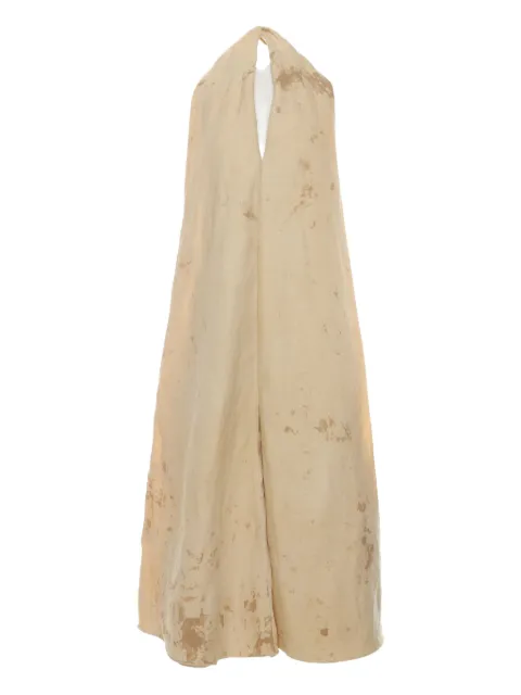Uma Wang Aloe open-back midi dress Neutrals S5WUW5062
