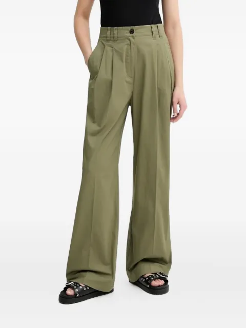 Marc O'Polo pleated wide-leg trousers Green 506034110105