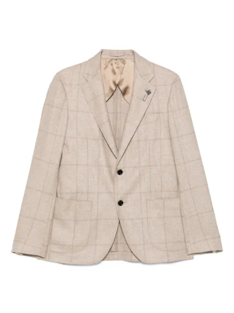 Lardini checked two-button jacket Neutrals CN528AEAAIF65552