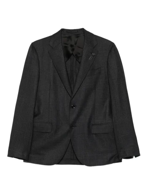 Lardini checked-pattern wool suit Grey CN445AEAAIF65525