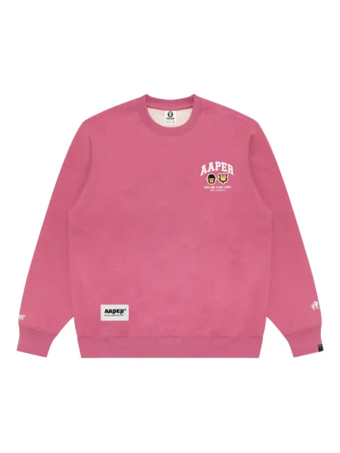 AAPE BY *A BATHING APE® logo crew-neck sweatshirt Pink ASWC366XAP