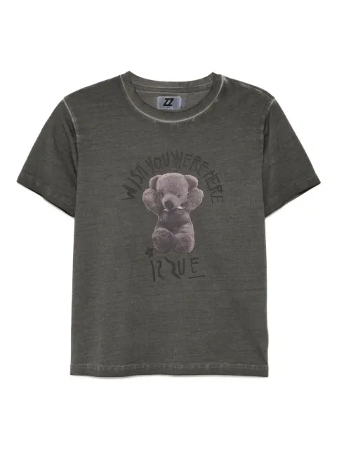 izzue graphic-print cotton T-shirt Grey IZXTEW00446X