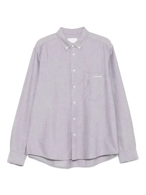 MARANT Jasolo embroidered-logo shirt Grey CH0041HAB1I14H