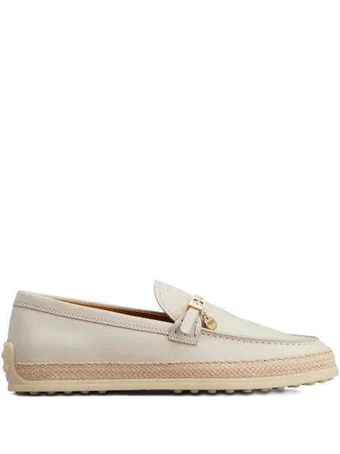 Tod's buckle-detail leather loafers Neutrals XXW92K0JK50N6M