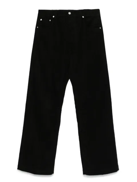 Rick Owens corduroy straight trousers Black RU02E1333MLC9