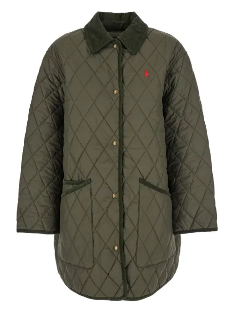 Polo Ralph Lauren quilted corduroy-collar jacket Green 211971180002
