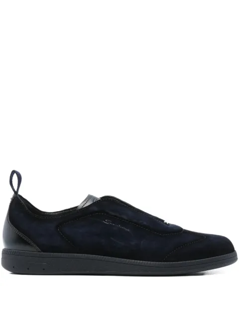 Santoni suede slip-on sneakers Blue MBPL22109OCATEDS