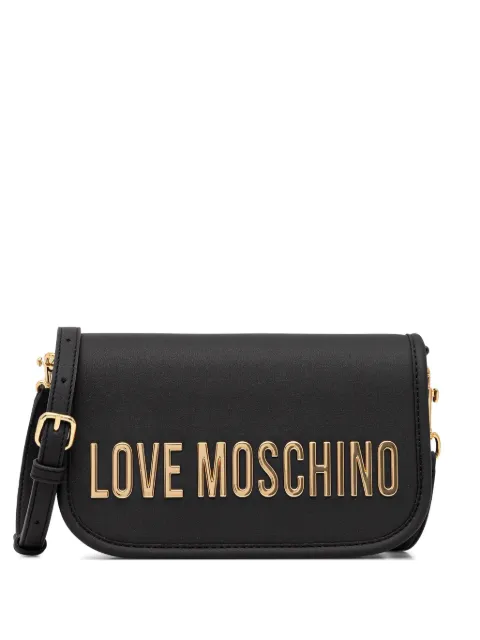 Love Moschino logo-plaque shoulder bag Black JC4028PP1NKD0