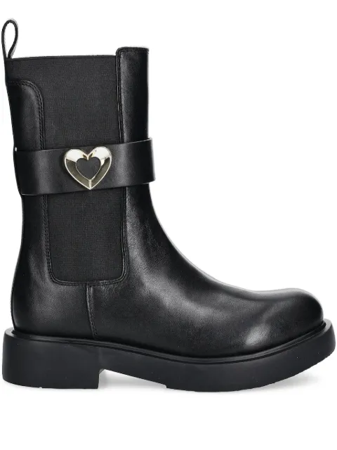 Love Moschino leather boots Black JA24044G1NIA0
