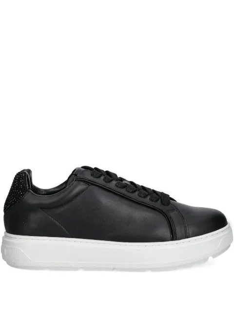Love Moschino embellished lace-up sneakers Black JA15184G1NIAC