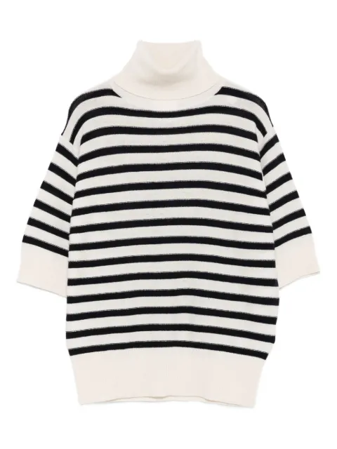 Allude stripe turtleneck sweater Neutrals 25517024