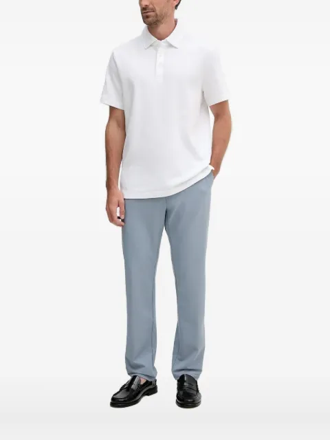 Michael Kors textured short-sleeve polo shirt White CT552LFHSA