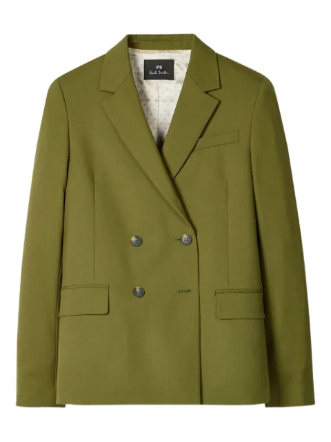 PS Paul Smith double-breasted button blazer Green W2R246JT31053
