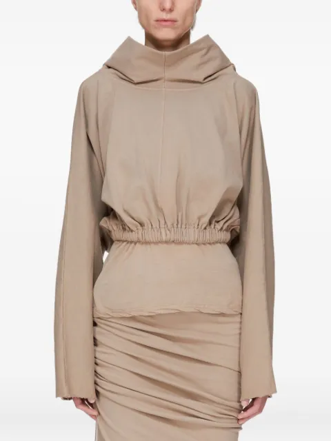 Rick Owens DRKSHDW cropped hoodie Neutrals DS02E7236RIG