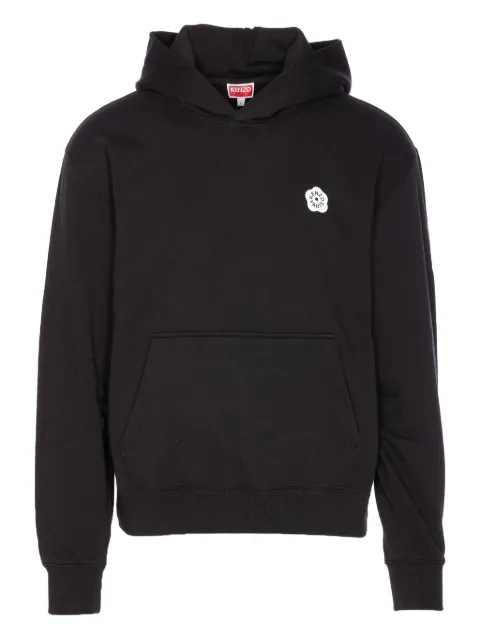 Kenzo logo-print kangaroo-pocket hoodie Black FF65HO2574MF