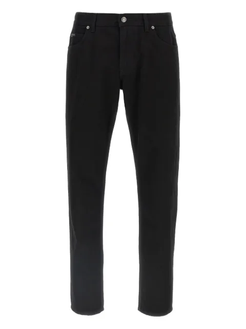 Dolce & Gabbana five-pocket logo-plaque jeans Black GYJCCDG8NK8