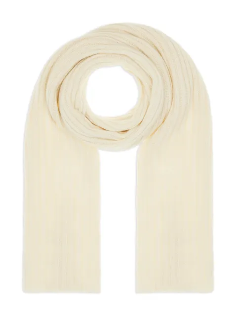 Peuterey ribbed-knit scarf White PEX018999012217