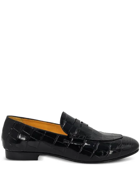 Madison Maison crocodile-effect penny loafers Black MD301