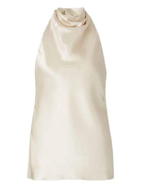 Balmain cowl-neck open-back top Neutrals FF1AE165SE95