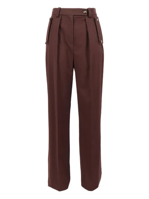 Elisabetta Franchi pleated pocket trousers Brown PA11856E2