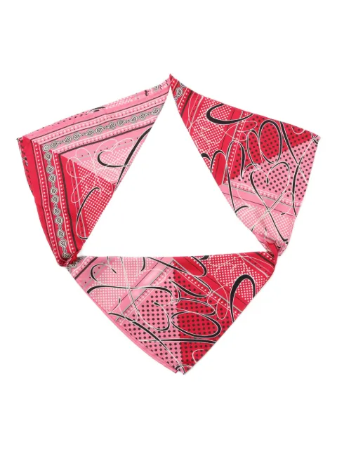 Faliero Sarti bandana-print silk scarf Red E252154