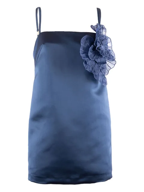 Elisabetta Franchi flower-embellished slip dress Blue AB73052E2