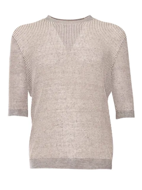Ballantyne waffle-knit short-sleeved T-shirt Neutrals B2W22914CZ9