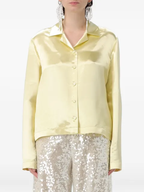 Philosophy Di Lorenzo Serafini satin long-sleeve shirt Yellow 2040721