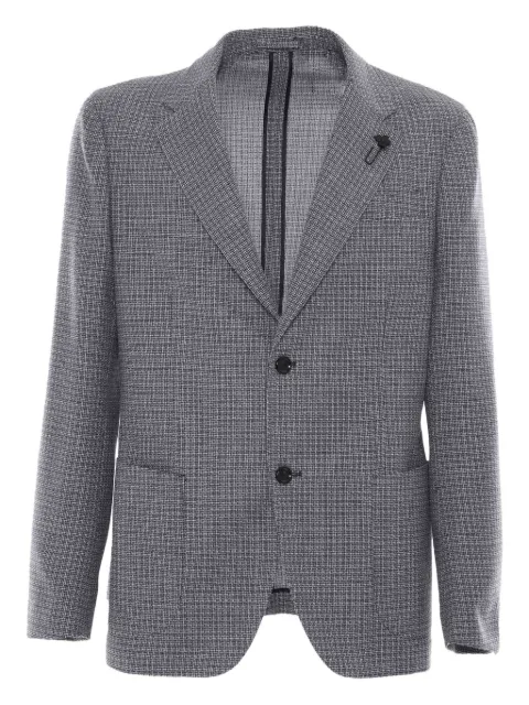 Lardini micro-check single-breasted blazer ES6202EESIF64506