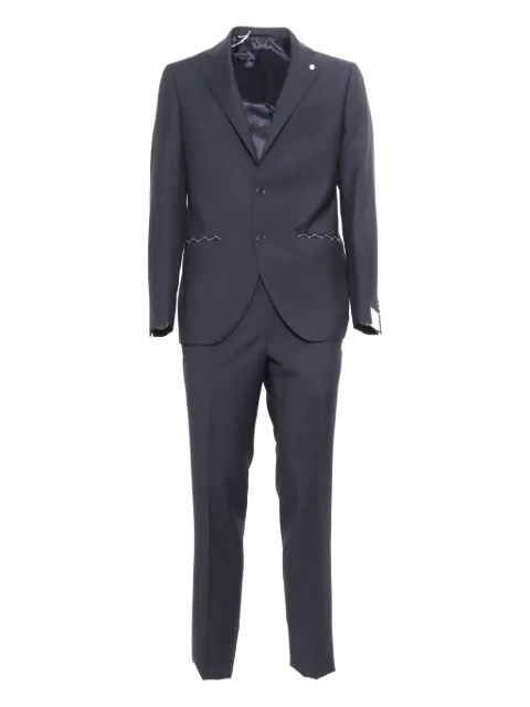 LUIGI BIANCHI MANTOVA scalloped-detail suit Grey 330100503