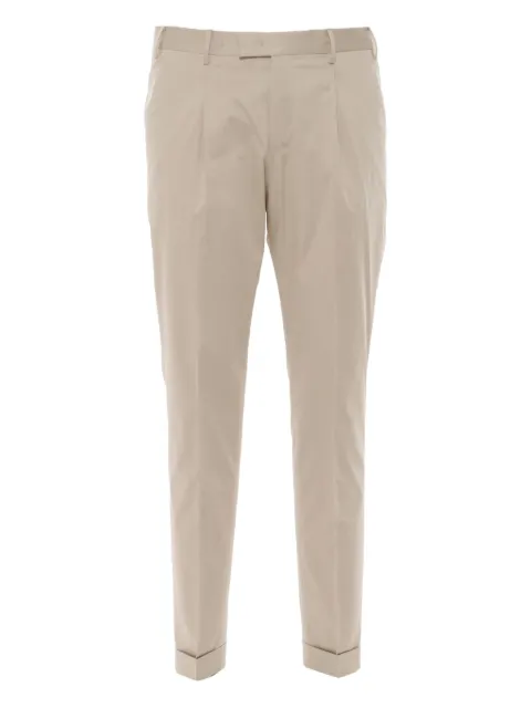 PT Torino plea-detailing turn-up trousers Neutrals ASMAZA0CL1NU68