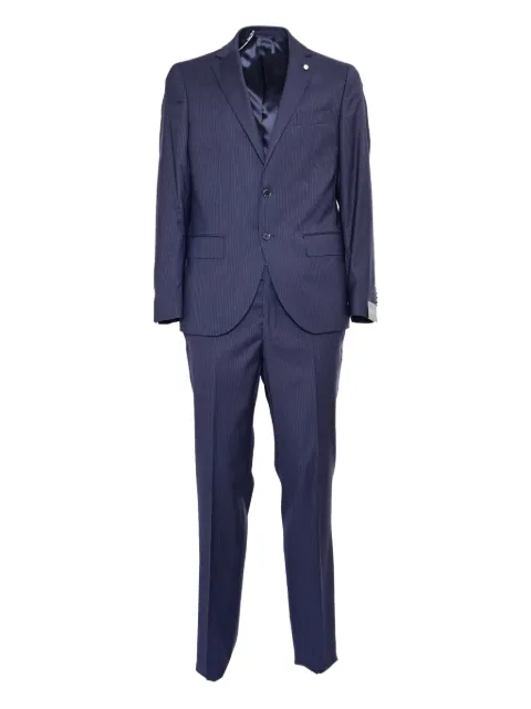 LUIGI BIANCHI MANTOVA pinstripe wool suit Blue 312653384