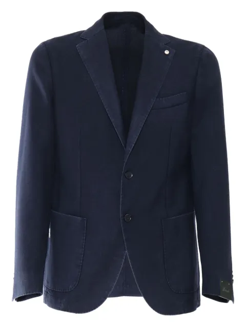 BRANDO buttoned patch-pocket blazer Blue 288455050