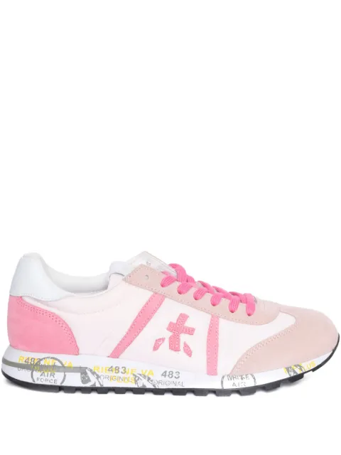 Premiata leather-panelled sneakers Pink LUCYD