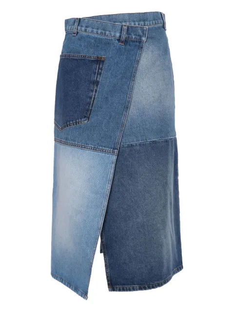 Philosophy Di Lorenzo Serafini patch-panels denim midi skirt Blue 01050730