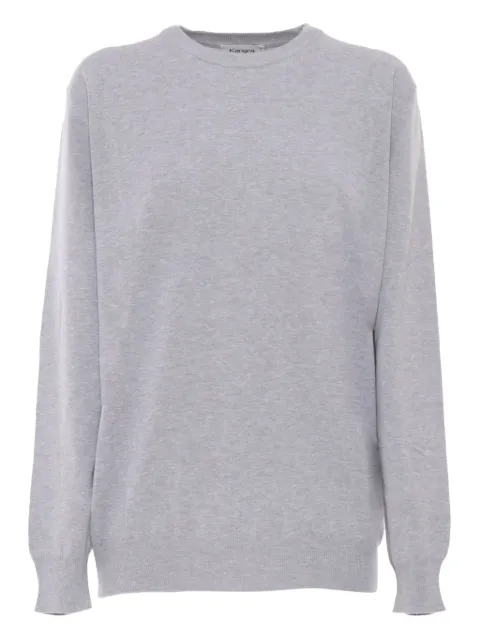 Kangra elbow-patch cotton sweater Grey 101101