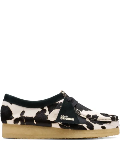Clarks Originals Wallabee "Cow Print HairOn" sandals Black 26175835