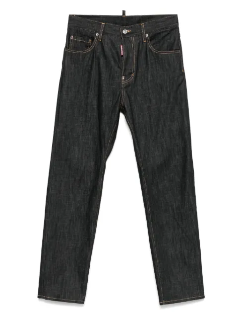 DSQUARED2 cotton contrast-stitch jeans Black S71LB1696S30357