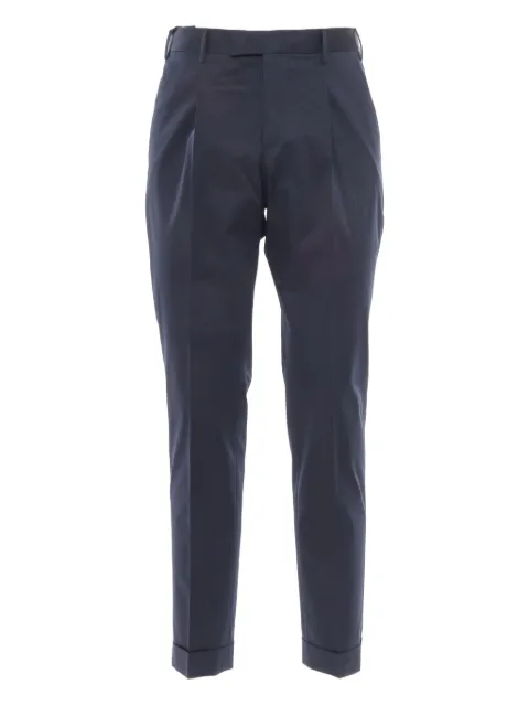 PT Torino pleat-detailing turn-up trousers Grey ASMAZA0CL