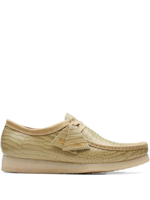 Clarks Originals Wallabee "Maple Croc" derby shoes Green 26176572