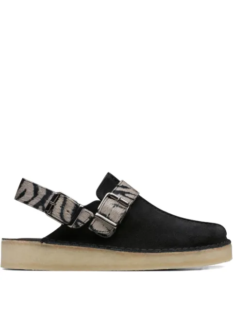 Clarks Originals Trek "Zebra Print" mules Black 26169974
