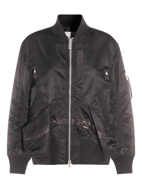 sacai ruffled pocket bomber jacket Black 2507992001