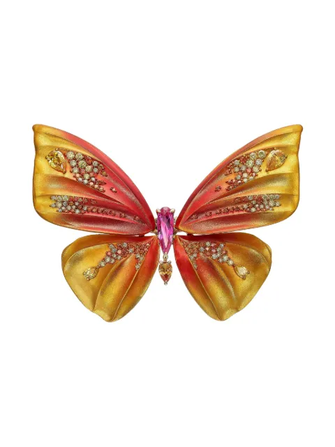 Anabela Chan Magma butterfly brooch Yellow ACMA05BAMAFS