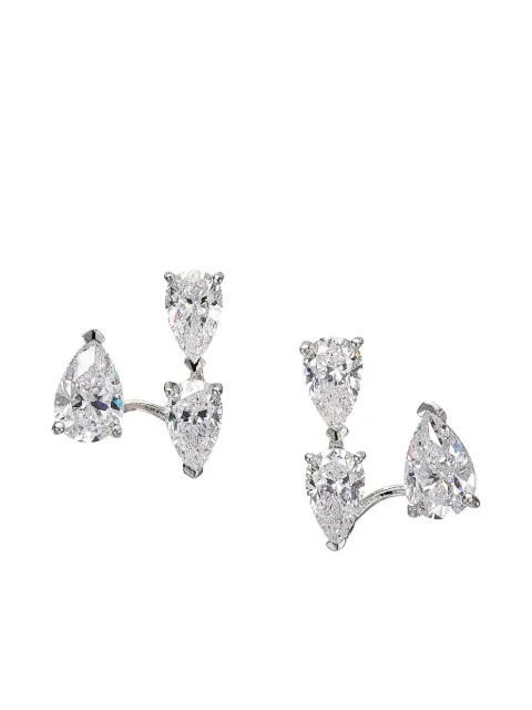 Anabela Chan Floating Nova diamond huggie earrings Silver ACDD06ESWGWD