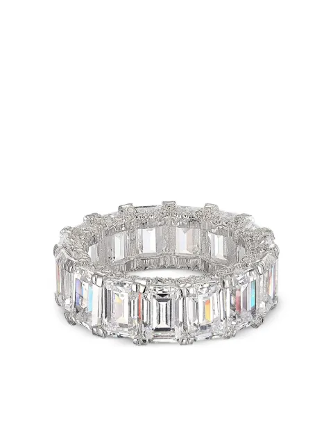 Anabela Chan Dust Baguette Eternity diamond ring Silver ACDD14RSWGWD