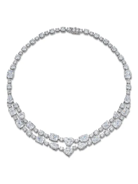 Anabela Chan Love Heart diamond choker necklace Silver AC23LH20NSWGWD